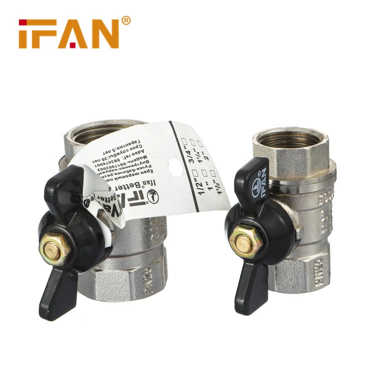 brass  butterfly handle valve