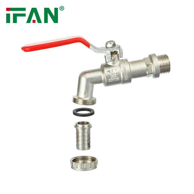 IFANPlus Red Long Handle Brass Tap